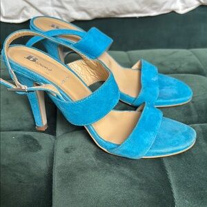 Browns Blue Suede Heels